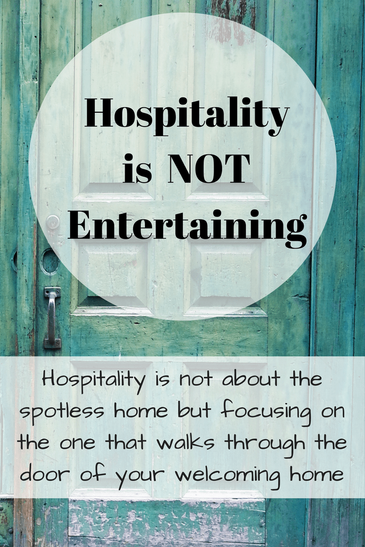 Hospitality is NOT Entertaining