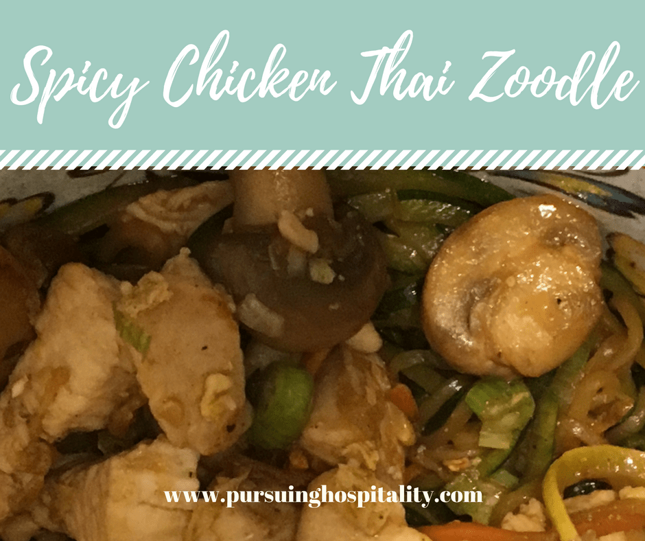 Amazing Spicy Chicken Thai Zoodle Recipe