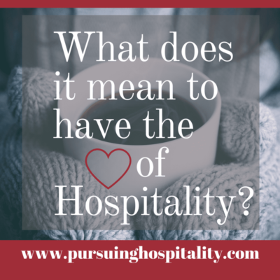What does it mean to have the heart of hospitality