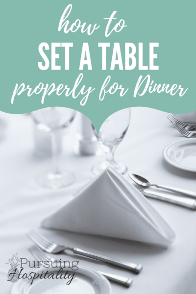 How to set a table properly for dinner