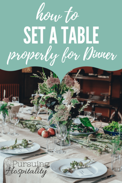 How to set your table properly for Dinner
