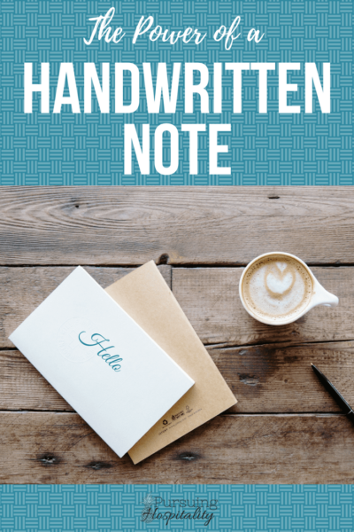 Power of a Handwritten Note