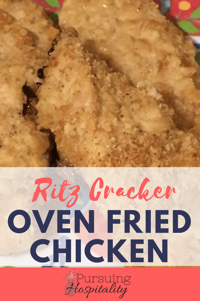 Ritz Cracker Oven Fried Chicken