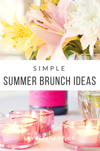Summer brunch ideas with candles