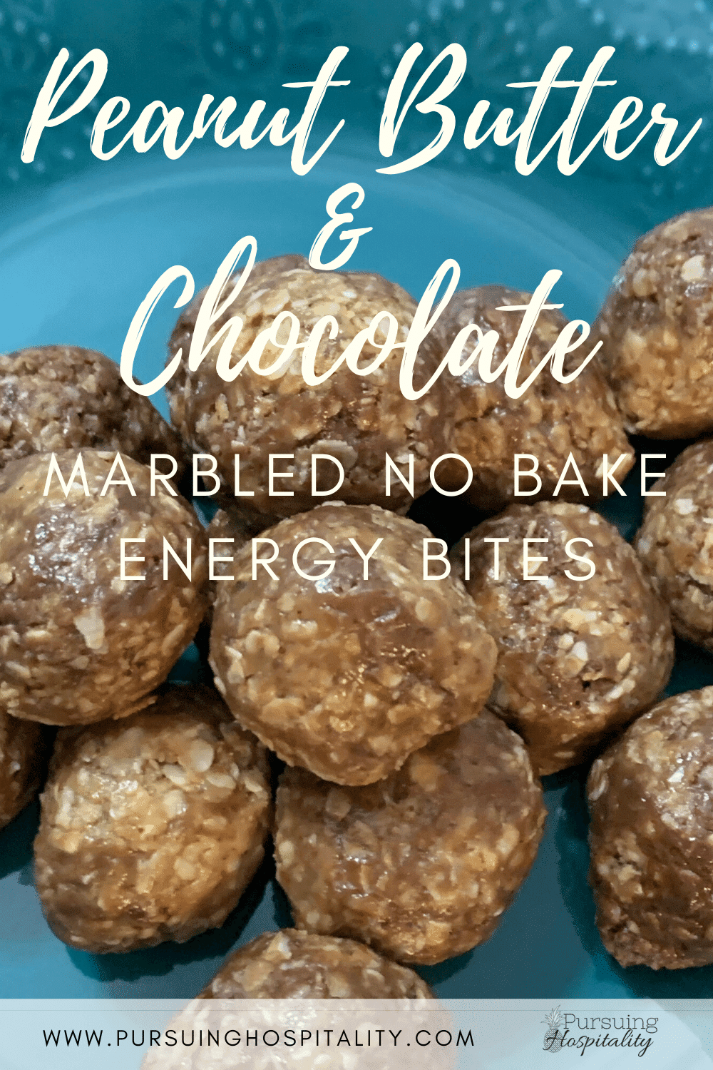 Peanut Butter & Chocolate Marbled No Bake Energy Bites