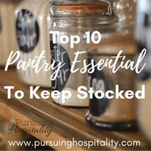 Top 10 Pantry Essentials to keep stocked