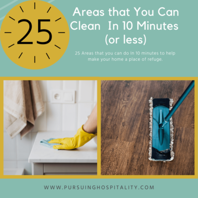 Areas that you can clean in 10 minutes