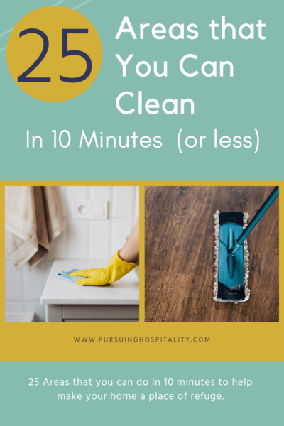 10 minute or less cleaning tips