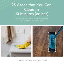 25 Areas that you can clean in 10 minutes or less