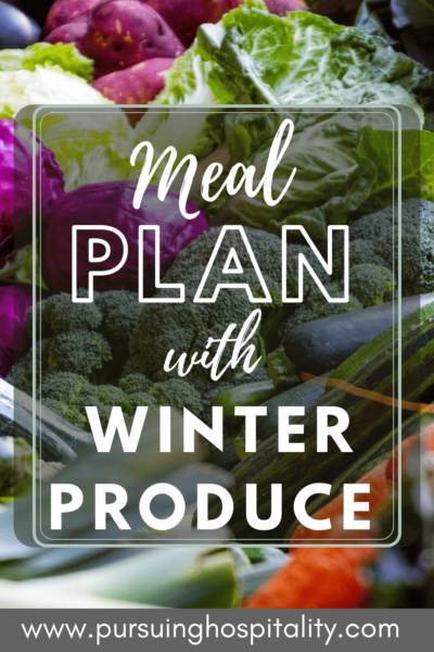 Winter Produce meal plan