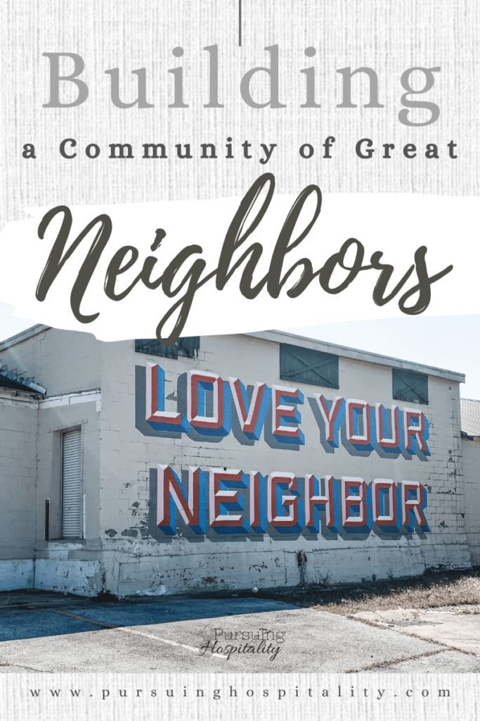 Building a community with great neighbors Love your neighbor brick building