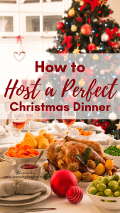 How to Host a Perfect Christmas Dinner table and tree