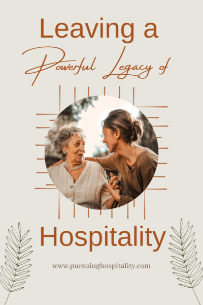 Leaving a legacy of hospitality