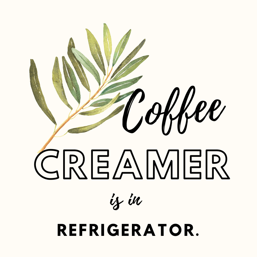 Coffee Creamer is in Refrigerator